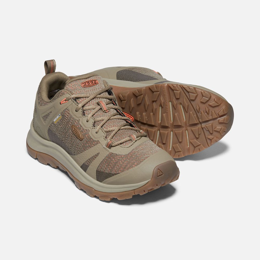 Zapatillas Keen Mexico Beige/Coral - Mujer Terradora Ii Waterproof Shoes - SG9603814